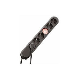 Bachmann Smart Regleta de 6 salidas AC, 5m, Negro