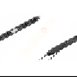 Bachmann Regleta de Conexión Inteligente, 6 Tomas Schuko, Cable 5m Negro, 3680W 16A, Ref. SMART