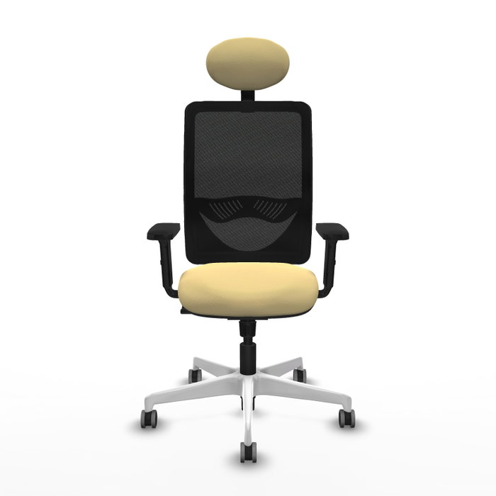 PIQUERAS Y CRESPO Silla de oficina Zulema con mecanismo Sincro, Crema y Negro PIQUERAS Y CRESPO Silla de oficina Zulema con mecanismo Sincro, Crema y Negro