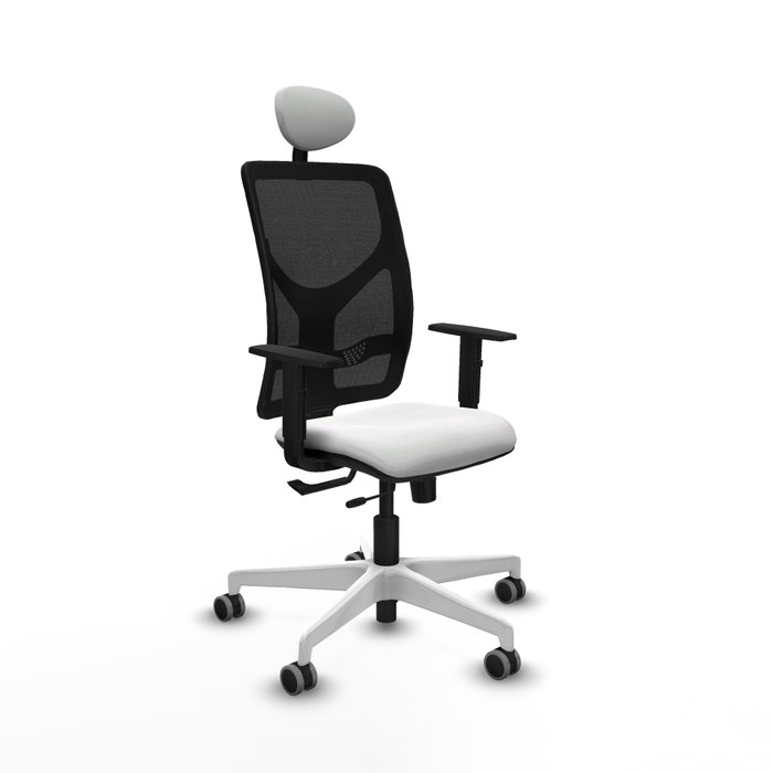 PIQUERAS Y CRESPO Silla de oficina Motilla con mecanismo Sincro/Traslack, Blanco y Negro PIQUERAS Y CRESPO Silla de oficina Motilla con mecanismo Sincro/Traslack, Blanco y Negro