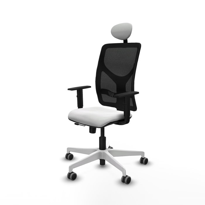 PIQUERAS Y CRESPO Silla de oficina Motilla con mecanismo Sincro/Traslack, Blanco y Negro PIQUERAS Y CRESPO Silla de oficina Motilla con mecanismo Sincro/Traslack, Blanco y Negro