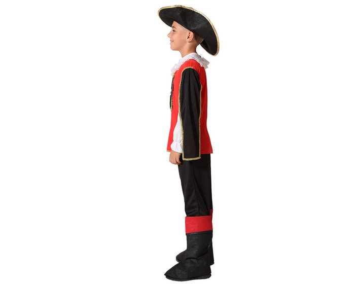 Disfraz Mosquetero Infantil 5-6 Años con Sombrero y Peto Rojo Disfraz Mosquetero Infantil 5-6 Años con Sombrero y Peto Rojo
