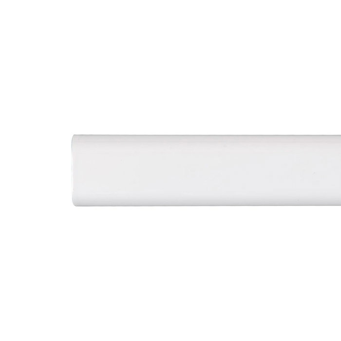 Cintacor Barra de armario ovalada de metal blanca 100 cm Cintacor Barra de armario ovalada de metal blanca 100 cm