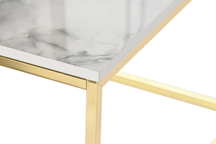 Mesa Centro Chic DKD Home Decor Blanco Dorado 60 x 40 x 100 cm