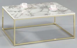 Mesa Centro Chic DKD Home Decor Blanco Dorado 60 x 40 x 100 cm