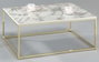Mesa Centro Chic DKD Home Decor Blanco Dorado 60 x 40 x 100 cm
