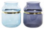 DKD Home Decor Jarrón de Cristal Dorado 13x13x17 cm Surtido de 2