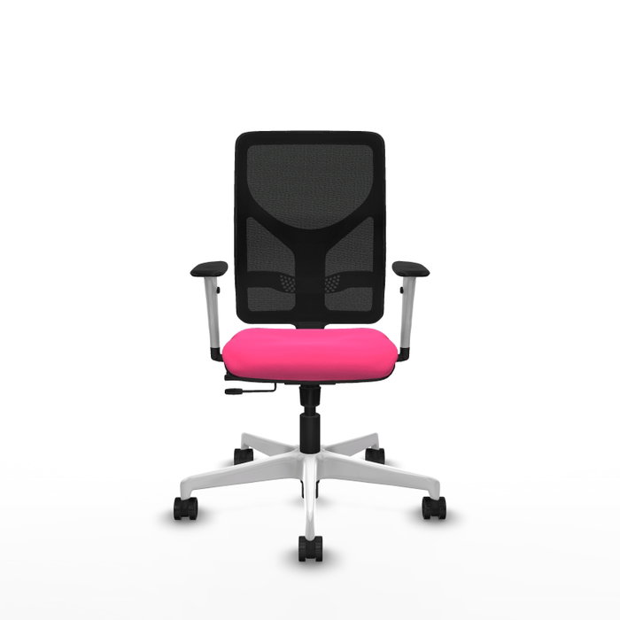 PIQUERAS Y CRESPO Silla de oficina Motilla Rosa y Negro con Mecanismo Sincro/Traslack