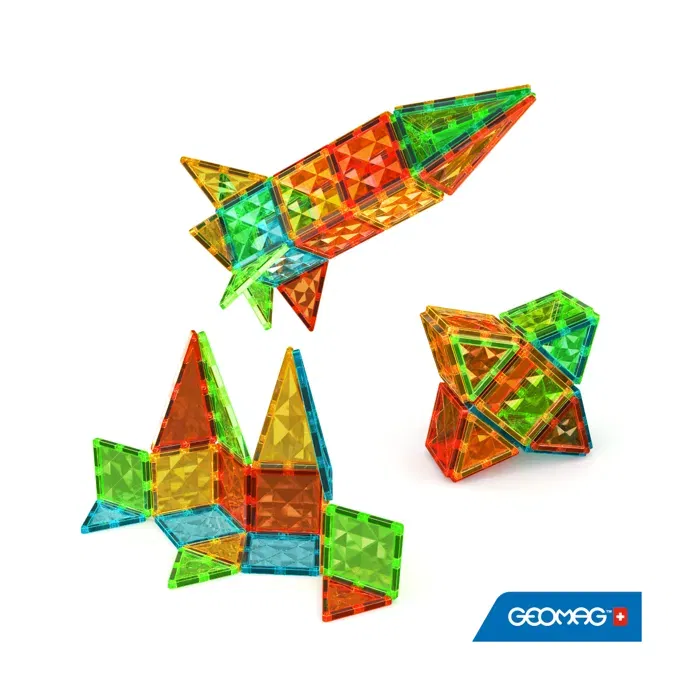 Geomag Fichas Gemas 4101, 32 Piezas, Formas Geométricas, Efecto Cristal