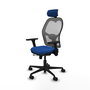 PIQUERAS Y CRESPO Silla de oficina Jorquera con mecanismo Sincro/Traslack, Azul y Gris