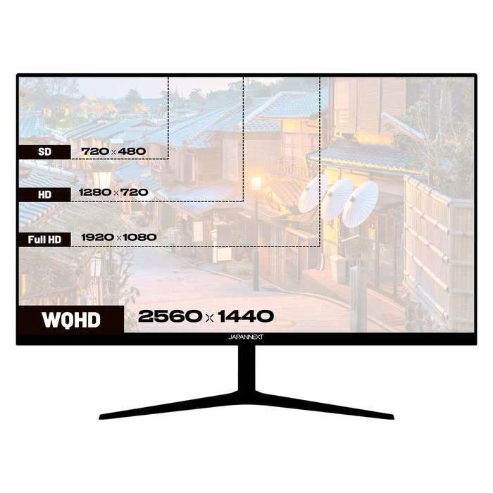 JAPANNEXT JN-IPS27WQHDR-C65W Monitor IPS 27" WQHD (2560x1440) 75Hz, 5ms, AMD FreeSync, HDR, Altavoces, USB-C 65W, Negro