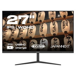 JAPANNEXT JN-IPS27WQHDR-C65W Monitor IPS 27" WQHD (2560x1440) 75Hz, 5ms, AMD FreeSync, HDR, Altavoces, USB-C 65W, Negro