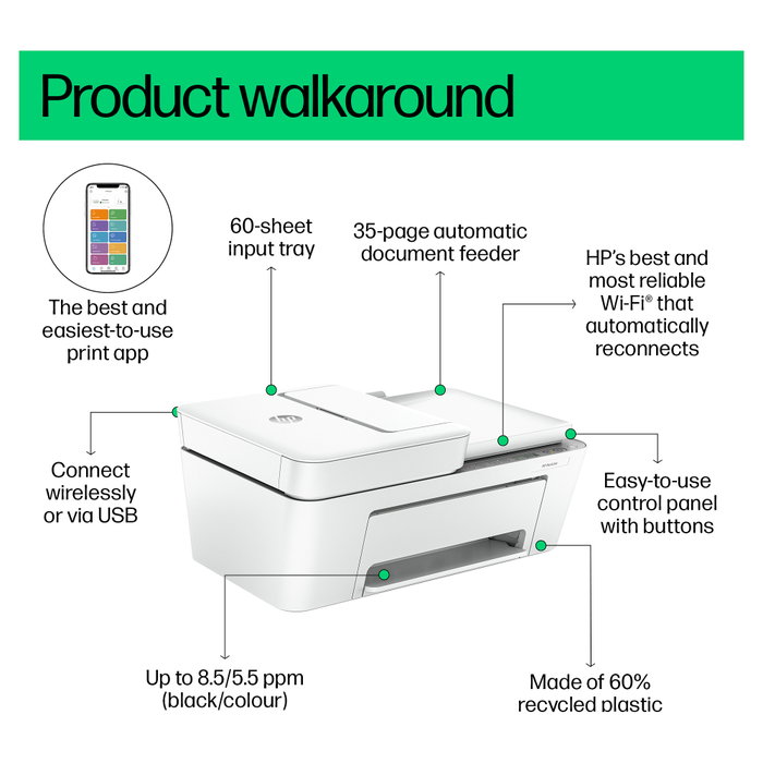 HP DeskJet 4220e Multifunción WiFi ADF Gris Cemento HP DeskJet 4220e Multifunción WiFi ADF Gris Cemento