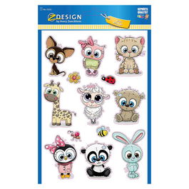 Avery 53252 Sobre con 1 Hoja y 13 Pegatinas Animales, 150x120mm