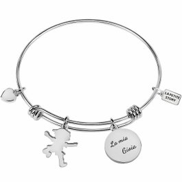 La Petite Story Pulsera de Acero Inoxidable Gris LPS05AQJ06