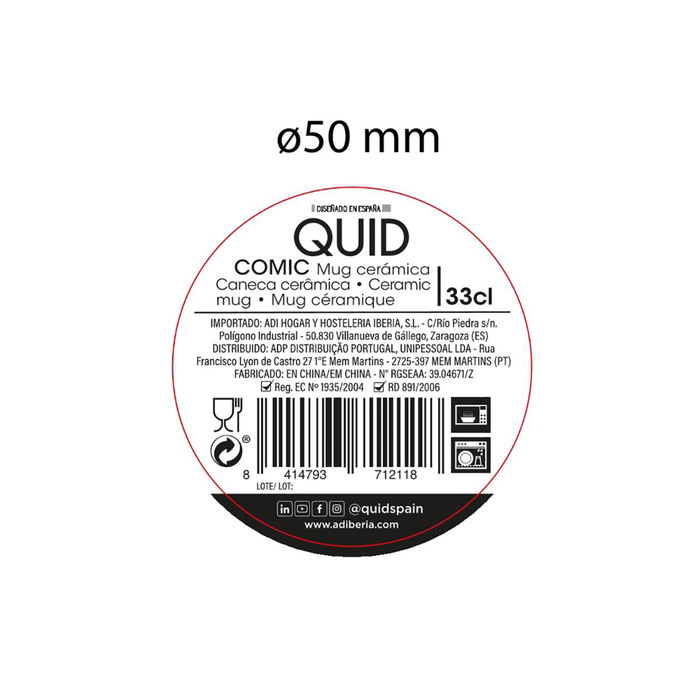 Mug Cerámico Comic Quid 33 cL