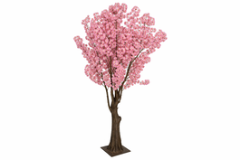 DKD Home Decor Árbol de Cerezo Rosa 100x100x210 cm de Poliéster y Cemento