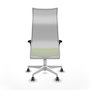 PIQUERAS Y CRESPO Sillón Albacete con Mecanismo Sincro, Similpiel Pistacho y Malla Blanco