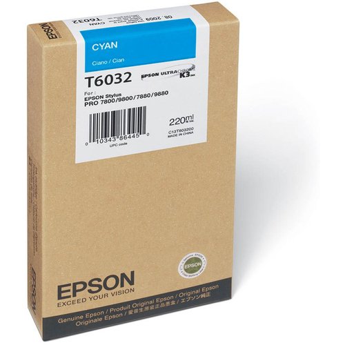 Epson Cartucho de Tinta Cian C13T603200 220ml para Stylus Pro 7800/7880/9800/9880