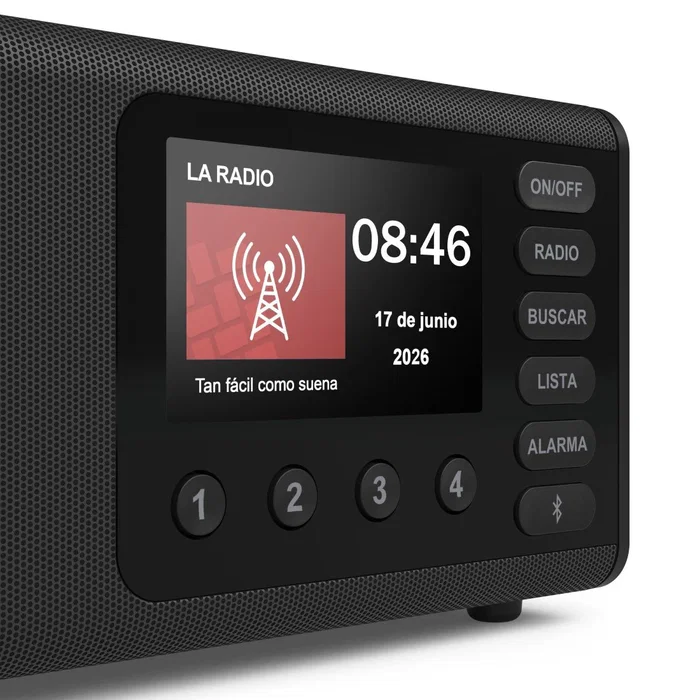 Hama DR1001 Radio digital con altavoz FM/DAB+, Bluetooth y pantalla de 4.3 pulgadas - Negro Hama DR1001 Radio digital con altavoz FM/DAB+, Bluetooth y pantalla de 4.3 pulgadas - Negro