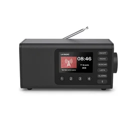 Hama DR1001 Radio digital con altavoz FM/DAB+, Bluetooth y pantalla de 4.3 pulgadas - Negro
