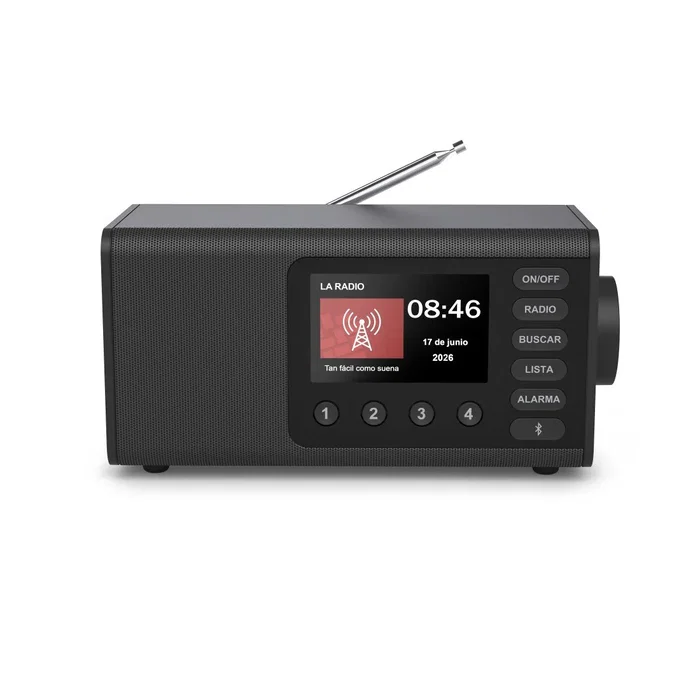 Hama DR1001 Radio digital con altavoz FM/DAB+, Bluetooth y pantalla de 4.3 pulgadas - Negro Hama DR1001 Radio digital con altavoz FM/DAB+, Bluetooth y pantalla de 4.3 pulgadas - Negro