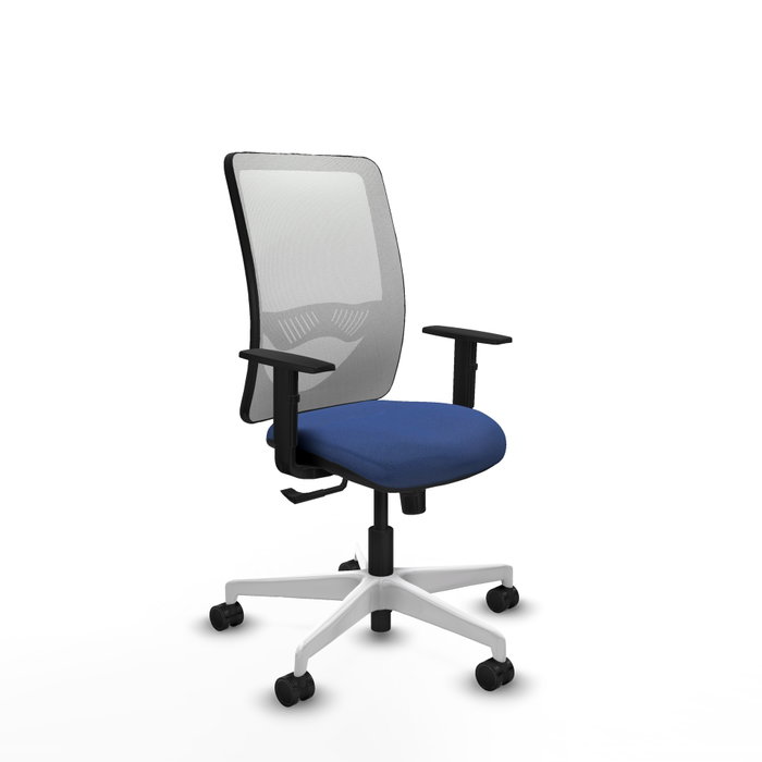 PIQUERAS Y CRESPO Silla de oficina Zulema con Mecanismo Sincro Azul marino y Blanco PIQUERAS Y CRESPO Silla de oficina Zulema con Mecanismo Sincro Azul marino y Blanco