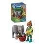 PLAYMOBIL My Life Zoo: Elefante Bebé y Cuidadora