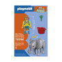 PLAYMOBIL Zoo: Elefante Bebé y Cuidadora, Figura de Acción con Animales para Niños +4 Años 72092