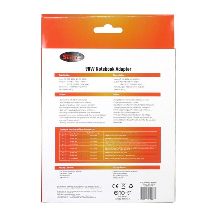 Inter-Tech N Sinan Universal Netzteil 90W Inter-Tech N Sinan Universal Netzteil 90W