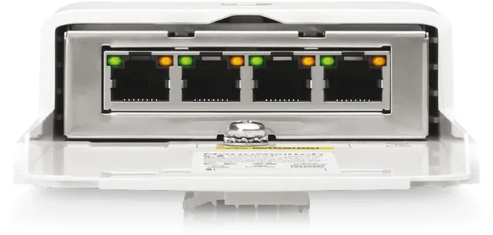 Ubiquiti NanoSwitch 4 Puertos Gigabit PoE Pasivo Blanco