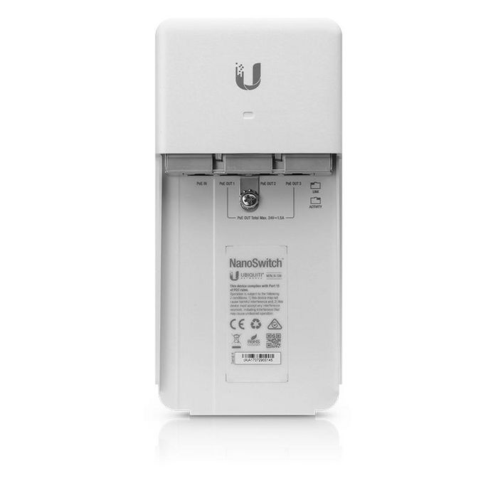 Ubiquiti NanoSwitch Switch Gigabit Ethernet de 4 Puertos 10/100/1000 Mbps