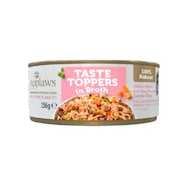 Applaws Topper Pollo Jamón Calabaza Zanahoria Guisantes Arroz y Caldo para Perro en Lata - 12x156 gr