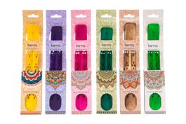 DKD Home Decor Soporte Incienso Indio Mandala Color Madera Multicolor 25 x 1 x 4 cm (12 Unidades)