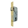 Micel Cerradura de Embutir CRE04 Latonado, para Puerta Madera, Entrada 50mm, Entre Ejes 47mm, Cuadradillo 8mm, Leva L15, Sin Cilindro