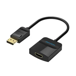Vention Conversor DisplayPort Macho a HDMI Hembra HBGBB, 0,15 m, Negro