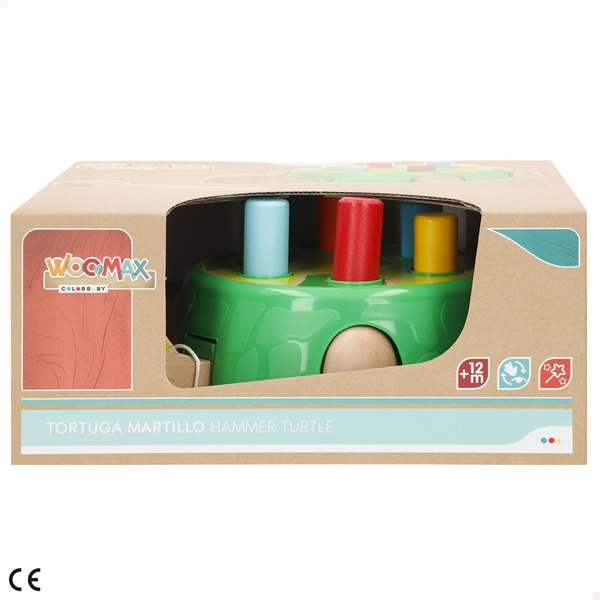 Color Baby Juego De Madera Tortuga Martillo de 26x16x10 cm Color Baby Juego De Madera Tortuga Martillo de 26x16x10 cm