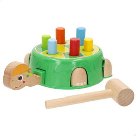 Color Baby Juego De Madera Tortuga Martillo de 26x16x10 cm