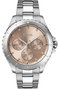 Hugo Boss Reloj Analógico para Mujer con Esfera Rosa y Acero Gris