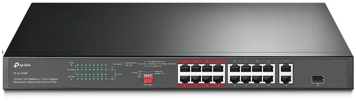 TP-Link TL-SL1218P Switch Gigabit PoE+ de 16 puertos, Negro