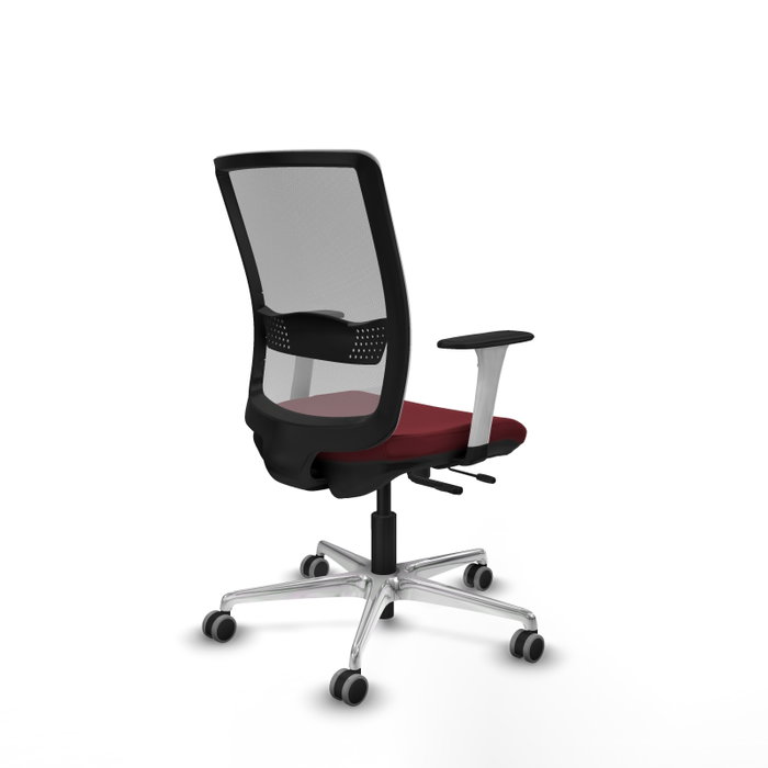 PIQUERAS Y CRESPO Silla de oficina Haches con mecanismo Sincro/Traslack Granate y Gris