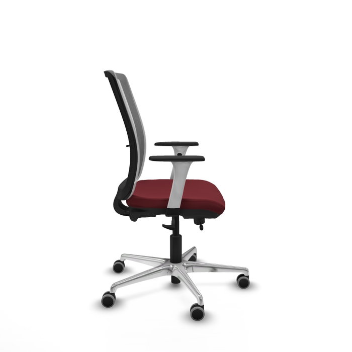 PIQUERAS Y CRESPO Silla de oficina Haches con mecanismo Sincro/Traslack Granate y Gris