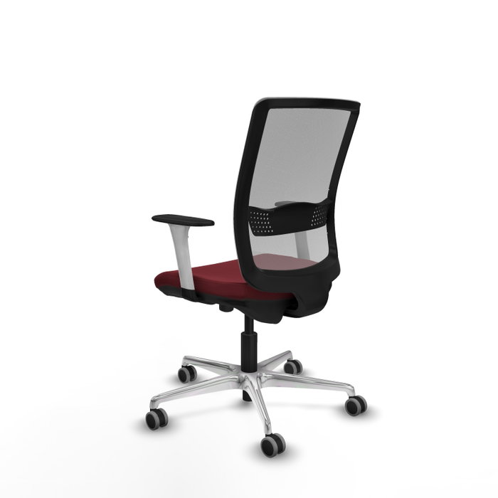 PIQUERAS Y CRESPO Silla de oficina Haches con mecanismo Sincro/Traslack Granate y Gris