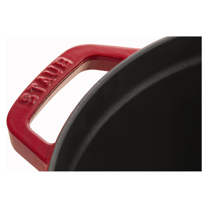 Staub Olla Cocotte Francesa, 28 cm, 6.7 L, Hierro Fundido Esmaltado Rojo Cereza, Modelo 40509-852-0