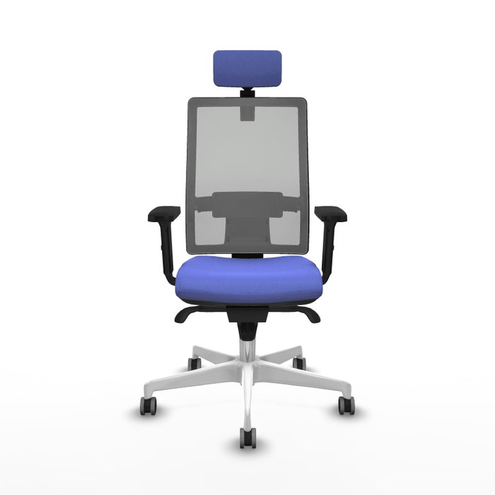 PIQUERAS Y CRESPO Silla de oficina Horna con mecanismo Sincro, Azul claro y Gris PIQUERAS Y CRESPO Silla de oficina Horna con mecanismo Sincro, Azul claro y Gris