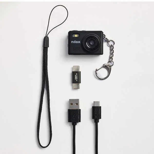 Nilox NXACCARRYCAMBK Cámara de Acción Deportiva HD CMOS 2 MP - Peso 18 g - Negro