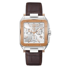 GC Z08004G1MF Reloj Analógico para Mujer con Correa de Cuero Marrón