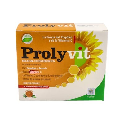 Noefar Prolyvit Vitamina C Efervescente 16 bolsitas con Stevia