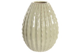 DKD Home Decor Jarrón de Gres Verde 22x22x28 cm