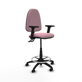 PIQUERAS Y CRESPO Taburete Aýna Rosa con Mecanismo de Doble Maneta